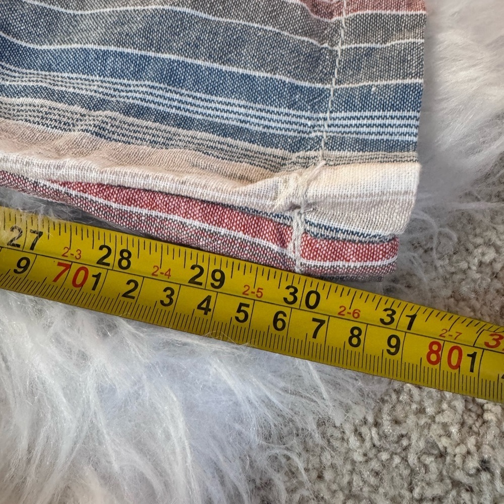 Cali 1850 Printed Linen Pull On Pants - Multi Stripe, size Small - Picture 8 of 8